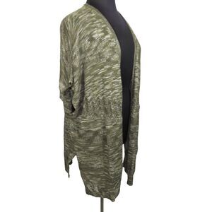Catherines Olive Lightweight Sweater Knit Dolman Sleeve Cardigan Plus Size 2X